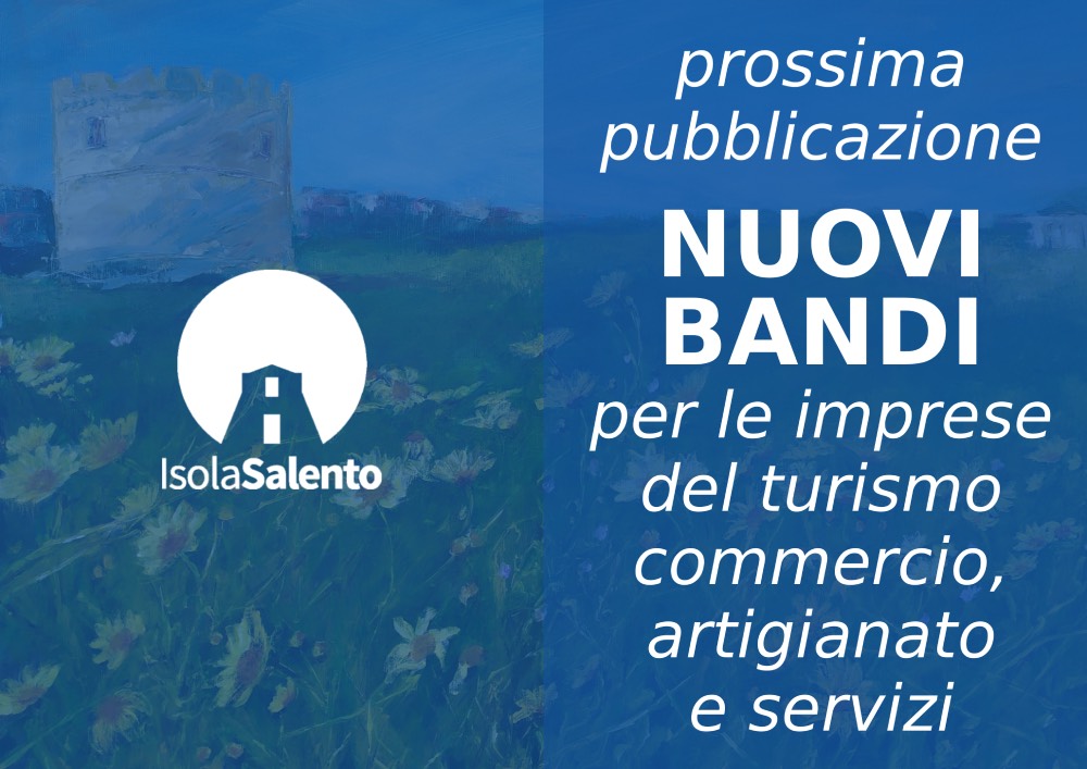 Bozze dei Bandi di prossima pubblicazione per imprese del Turismo, Commercio, Artigianato e Servizi