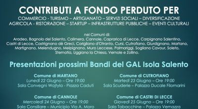 Incontri di presentazione dei Bandi di prossima pubblicazione