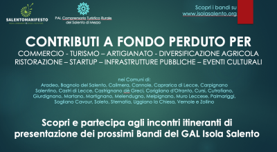Nuovo ciclo di incontri di presentazione dei Bandi di prossima pubblicazione